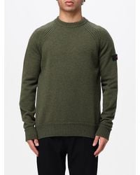 Peuterey - Crewneck Pure Wool Jumper With Applied Logo - Lyst
