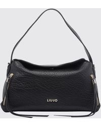 Liu Jo - Grained Faux Leather Hobo Bag With Handle And Removable Strap - Lyst