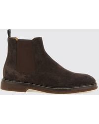 Brunello Cucinelli - Suede Calfskin Chelsea Boots With Rubber Soles - Lyst