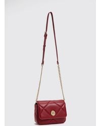 Twinset - Quilted Mini Bag With Adjustable Strap And Logo - Lyst