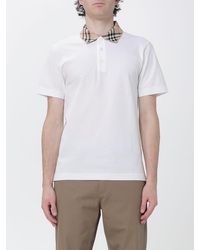 Burberry - Short-Sleeved Cotton Polo Shirt With Contrast Tipping - Lyst
