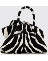 The Attico - Printed Calf Hair Mini La Passeggiata Handbag - Lyst
