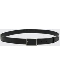 Montblanc - Saffiano Leather Belt With Enamelled Logo Buckle - Lyst