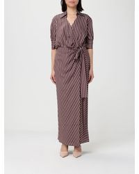 Pinko - Striped Cotton Shirt Dress - Lyst