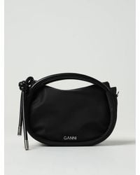 Ganni - Knot Baguette Mini Nylon Handbag - Lyst