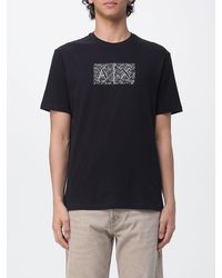 ARMANI EXCHANGE - Crew Neck T-Shirt With Lettering Logo - Lyst