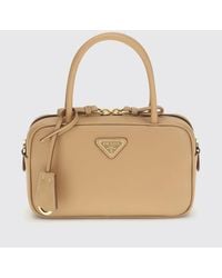 Prada - Ledertasche Mit Triangle-Logo - Lyst