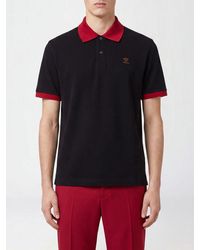 Versace - Embroidered Medusa Logo Cotton Polo Shirt With Contrast Trims - Lyst