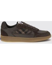 Burberry - Terrace Kalbsleder-Sneaker Mit Check-Einsätzen - Lyst