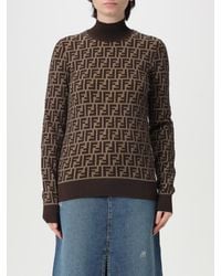 Fendi - Ff Cotton High-Neck Sweater - Lyst