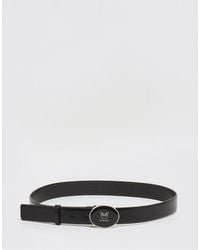 Pinko - Leather Belt With Logo Buckle - Lyst