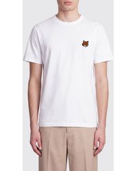 Maison Kitsuné - Maison Kitsun&Eacute Chillax Fox Logo Cotton Crewneck T-Shirt - Lyst