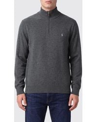 Polo Ralph Lauren - Half-Zip Wool Turtleneck Jumper With Pony Logo - Lyst