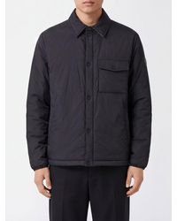 Burberry - Padded Nylon Shirt Jacket With Ekd Logo - Lyst