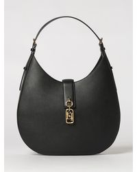 Elisabetta Franchi - Round Hobo Shoulder Bag With Charm - Lyst