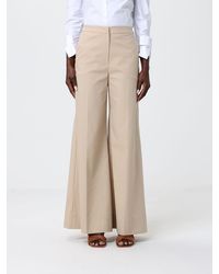 Hanita - Cotton Blend Flared Trousers - Lyst