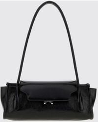 Marni - Trunkette Ruched Leather Shoulder Bag With Double Handle - Lyst