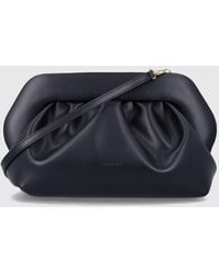 THEMOIRÈ - Themoir&Egrave Bios Draped Vegan Leather Clutch Themoiré With Strap - Lyst