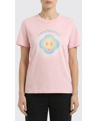CASABLANCA - Organic Cotton T-Shirt With Print - Lyst