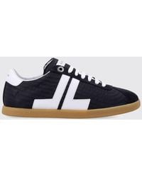 Lanvin - Glen Low-Top Quilted Nylon And Leather Sneakers With Contrast Logo - Lyst