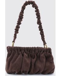 Marni - Ruched Synthetic Suede Shoulder Bag - Lyst