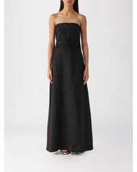 Ermanno Scervino - Off-The-Shoulder Embroidered Linen Long Evening Gown - Lyst