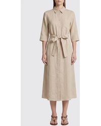 Max Mara - Linen Chemisier Dress - Lyst