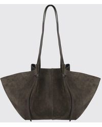 Yuzefi - Mochi Suede Shoulder Bag With Double Handle - Lyst