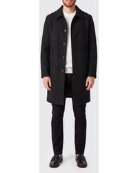 DUNO - Knee-Length Single-Breasted Wool Blend Coat With Classic Collar - Lyst
