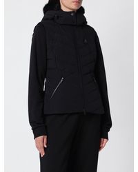 Moose Knuckles - Quilted Slim Fit Down Jacket With High Neck And Shearling Hood - Lyst