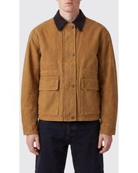 Acne Studios - Organic Cotton Shirt Jacket With Velvet Collar - Lyst