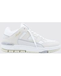 Axel Arigato - Bicolor Low Top Leather And Nubuck Sneakers With Perforated Toe - Lyst