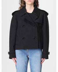 Burberry - Double-Breasted Cotton Gabardine Crop Trench Coat - Lyst