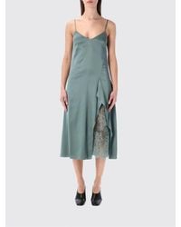 Acne Studios - Viscose Blend Slip Dress With Lace Insert - Lyst