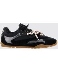 Pinko - Yulia Leather And Nylon Sneakers - Lyst