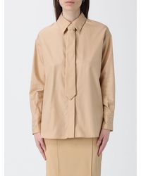 Elisabetta Franchi - Cotton Shirt With Tie - Lyst
