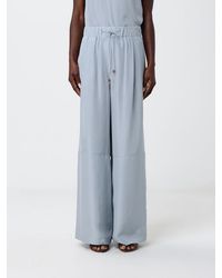 Alysi - Silk Palazzo Trousers With Drawstring - Lyst