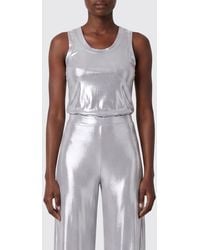 Norma Kamali - Slim Fit U-Neck Sleeveless Top - Lyst