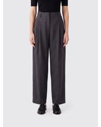 Max Mara - High-Waisted Wide-Leg Wool Tailored Trousers - Lyst