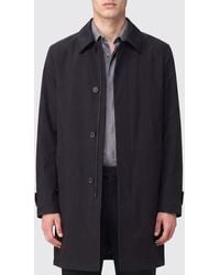 Herno - Short Technical Fabric Trench Coat With Classic Collar And Back Vent - Lyst