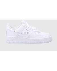 Nike - Air Force 1 '07 Grain Leather Sneakers With Synthetic Pearls - Lyst