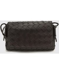 Bottega Veneta - Notturno Woven Leather Shoulder Bag With Knotted Strap - Lyst