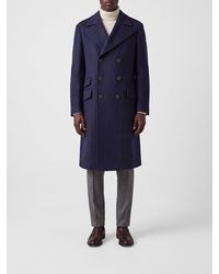 Brunello Cucinelli - Knee-Length Double-Breasted Wool Coat With Lapels - Lyst