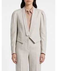 Twinset - Linen Blend Cropped Blazer - Lyst