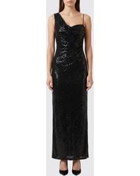 Self-Portrait - One-Shoulder Rhinestone Embellished Long Evening Gown - Lyst