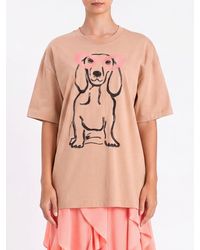 Twinset - Cotton T-Shirt With Dog Print - Lyst