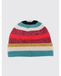 Paul Smith - Gorro Beanie De Rayas En Mezcla De Algodón Con Vuelta - Lyst