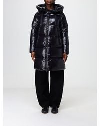 Save The Duck - Isabel Long Polyester Puffer Coat With Hood And Thermoplume Padding - Lyst