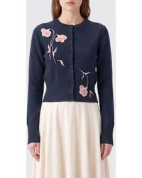 Erdem - Floral Slim-Fit Wool-Blend Crewneck Cardigan - Lyst