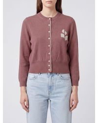 Isabel Marant - Slim Fit Jacquard Logo Wool And Cotton-Blend Cardigan - Lyst